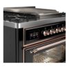 ILVE UM09F Majestic II 36 inch Dual Fuel Range with 6 Burners, Griddle