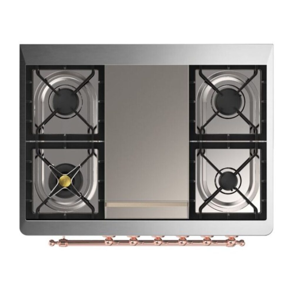 ILVE UM09F Majestic II 36 inch Dual Fuel Range with 6 Burners, Griddle