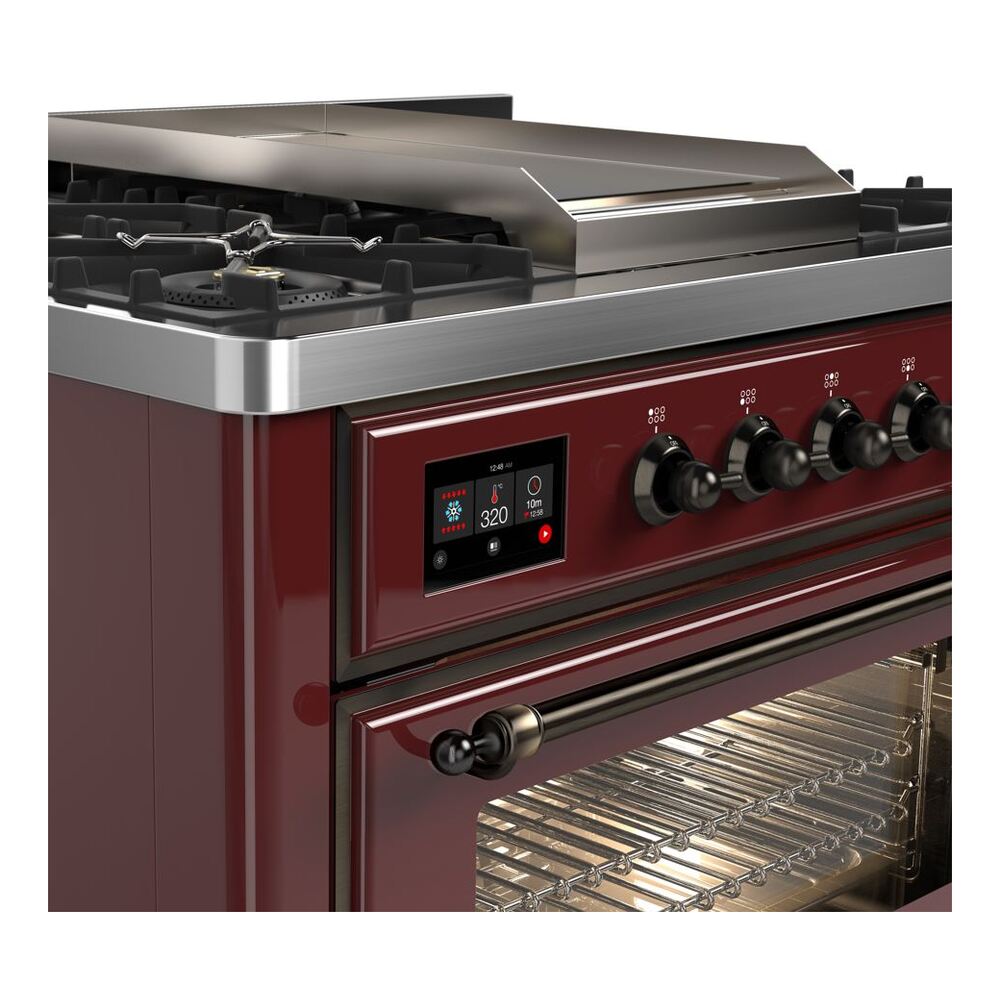 ILVE UM09F Majestic II 36 inch Dual Fuel Range with 6 Burners, Griddle