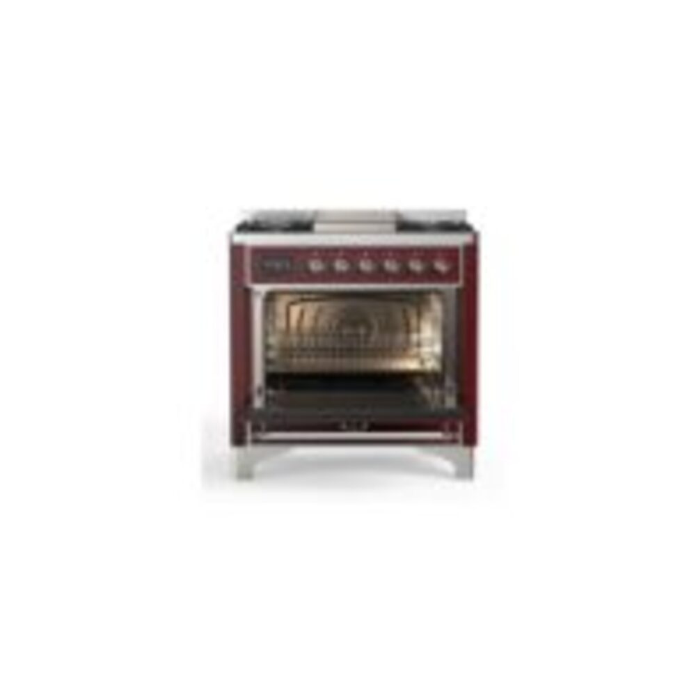 ILVE UM09F Majestic II 36 inch Dual Fuel Range with 6 Burners, Griddle