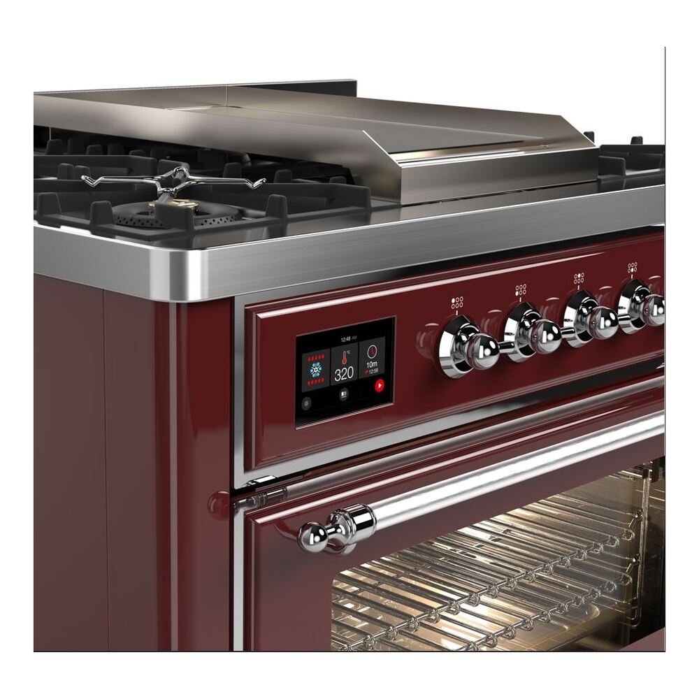 ILVE UM09F Majestic II 36 inch Dual Fuel Range with 6 Burners, Griddle