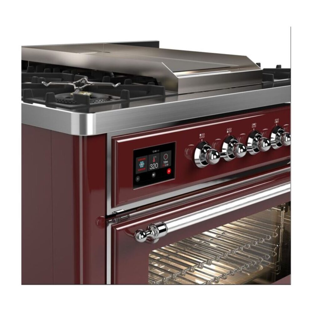 ILVE UM09F Majestic II 36 inch Dual Fuel Range with 6 Burners, Griddle