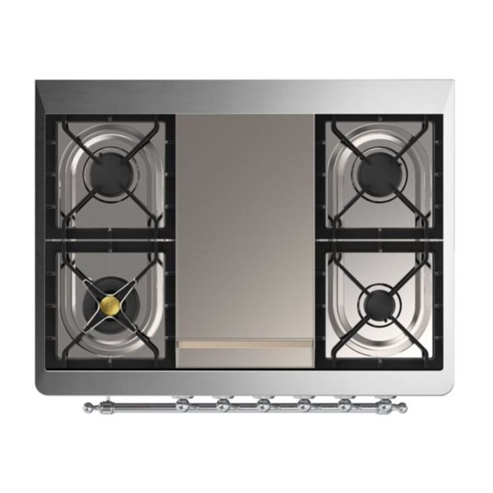 ILVE UM09F Majestic II 36 inch Dual Fuel Range with 6 Burners, Griddle