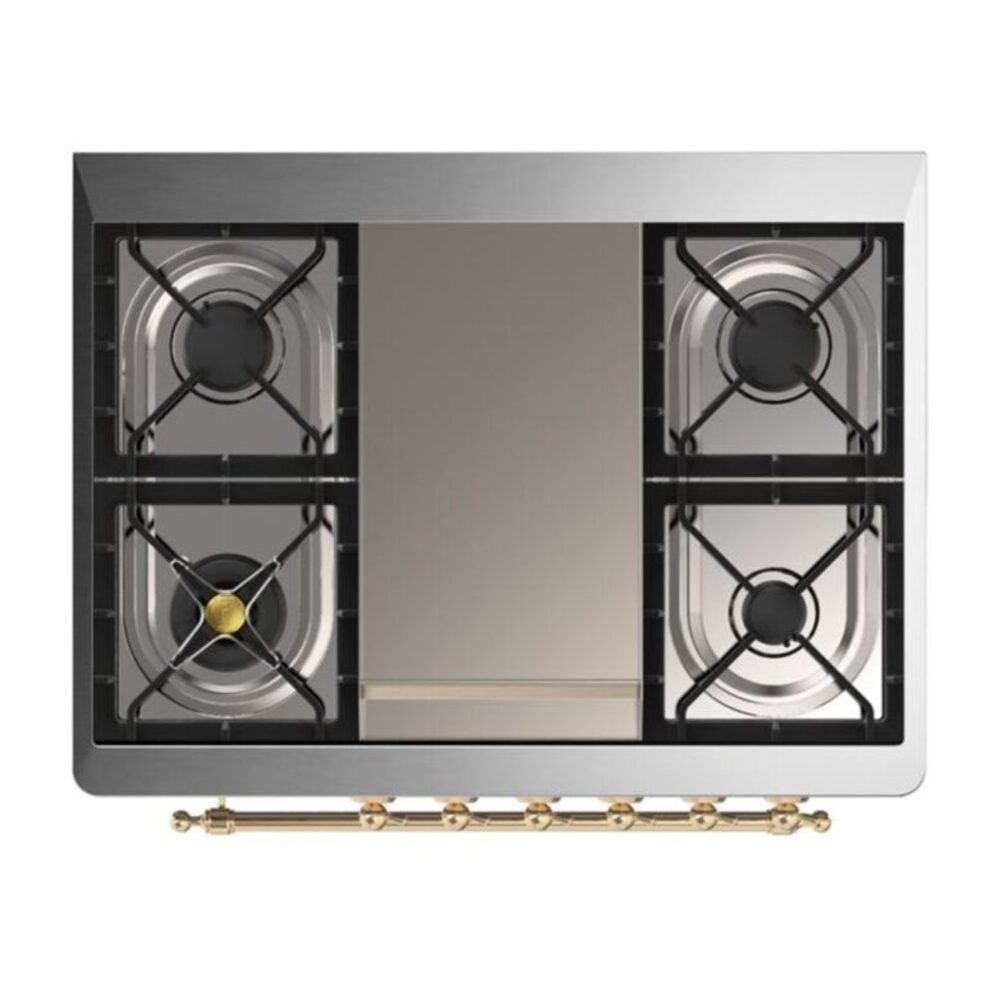 ILVE UM09F Majestic II 36 inch Dual Fuel Range with 6 Burners, Griddle