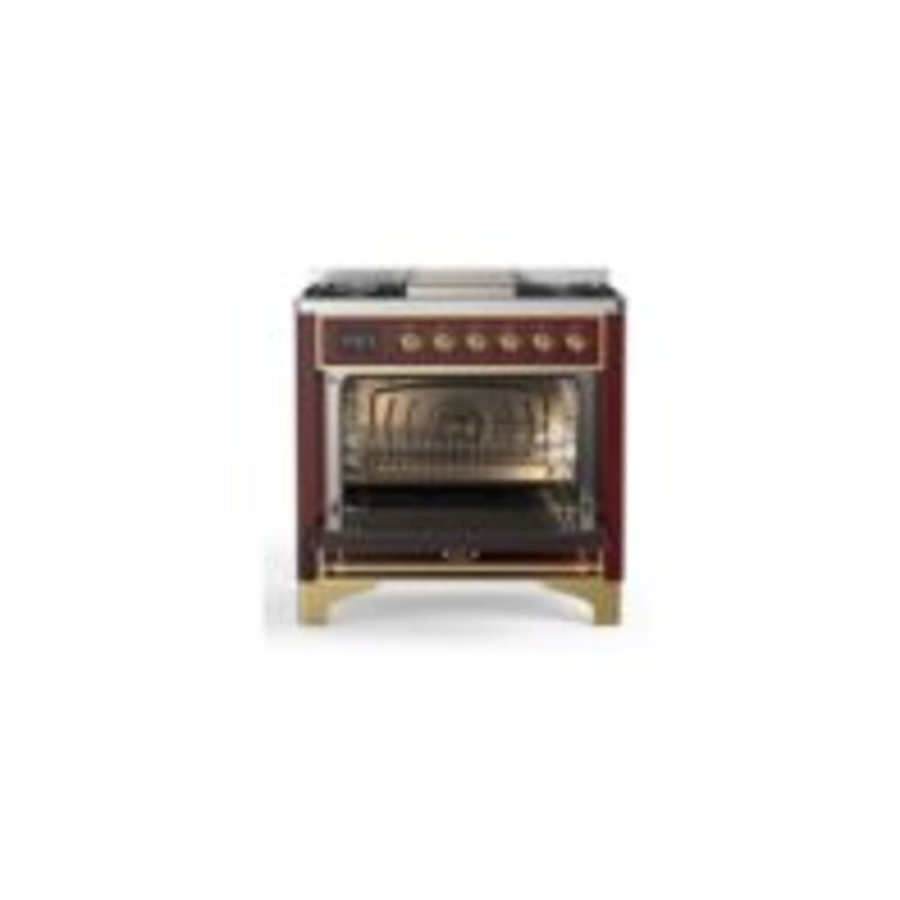 ILVE UM09F Majestic II 36 inch Dual Fuel Range with 6 Burners, Griddle