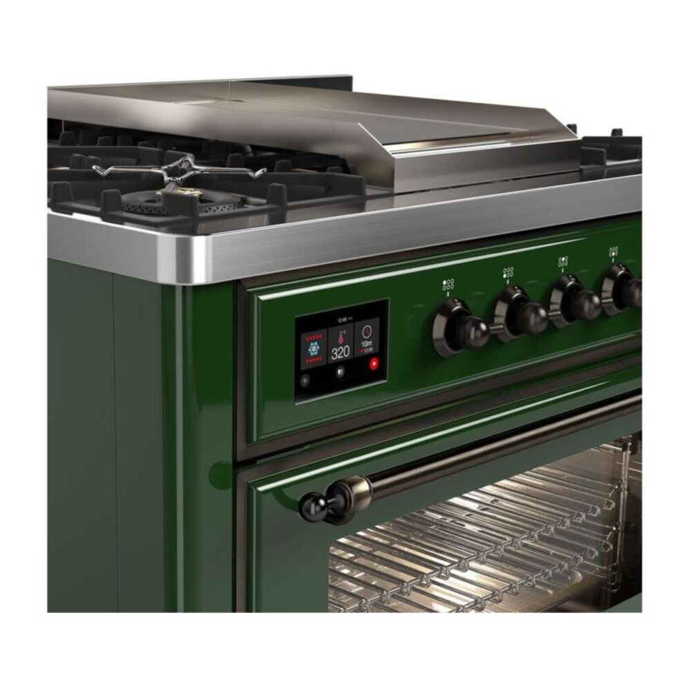 ILVE UM09F Majestic II 36 inch Dual Fuel Range with 6 Burners, Griddle