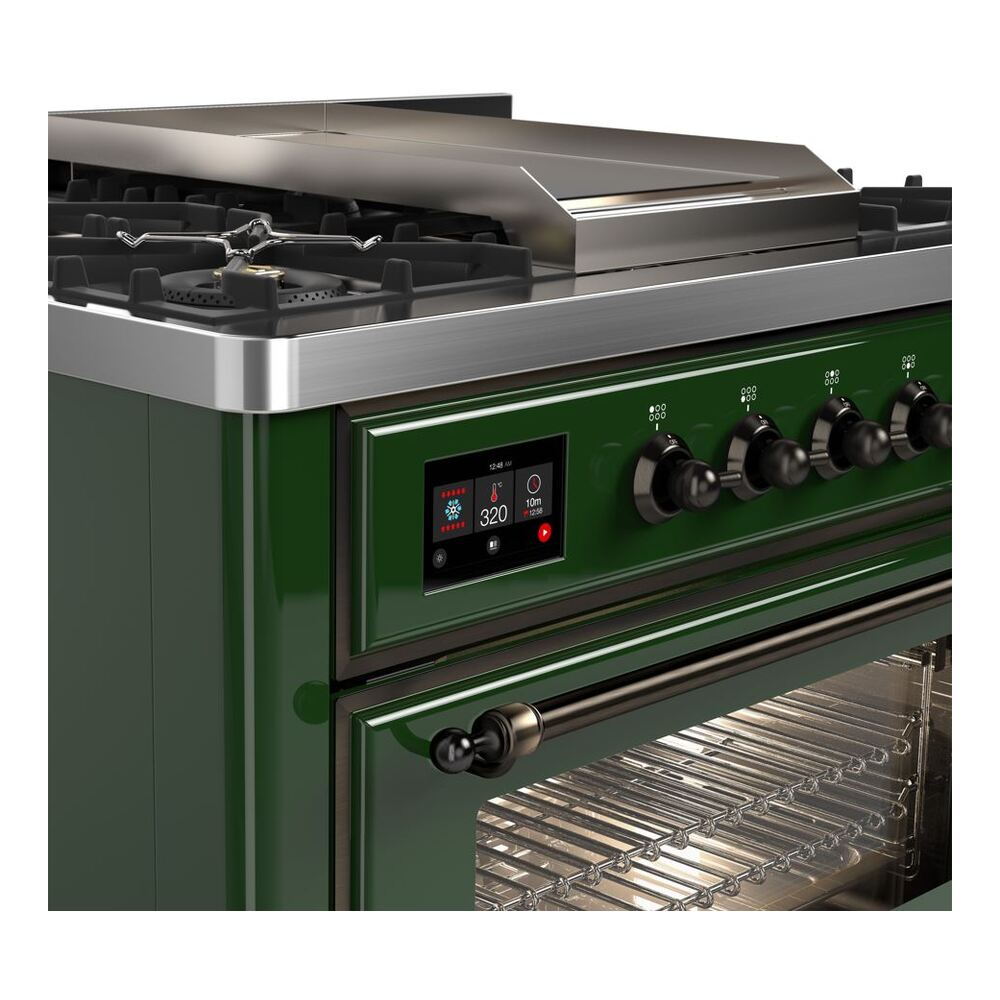 ILVE UM09F Majestic II 36 inch Dual Fuel Range with 6 Burners, Griddle