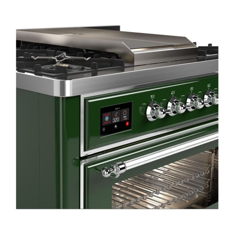 ILVE UM09F Majestic II 36 inch Dual Fuel Range with 6 Burners, Griddle