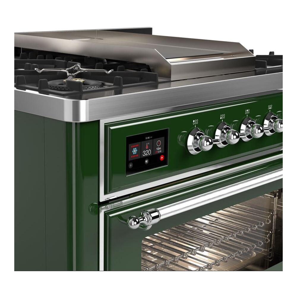 ILVE UM09F Majestic II 36 inch Dual Fuel Range with 6 Burners, Griddle