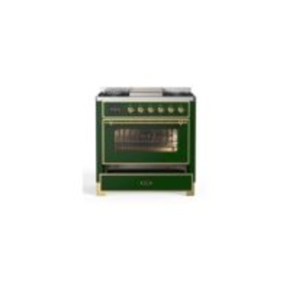 ILVE UM09F Majestic II 36 inch Dual Fuel Range with 6 Burners, Griddle