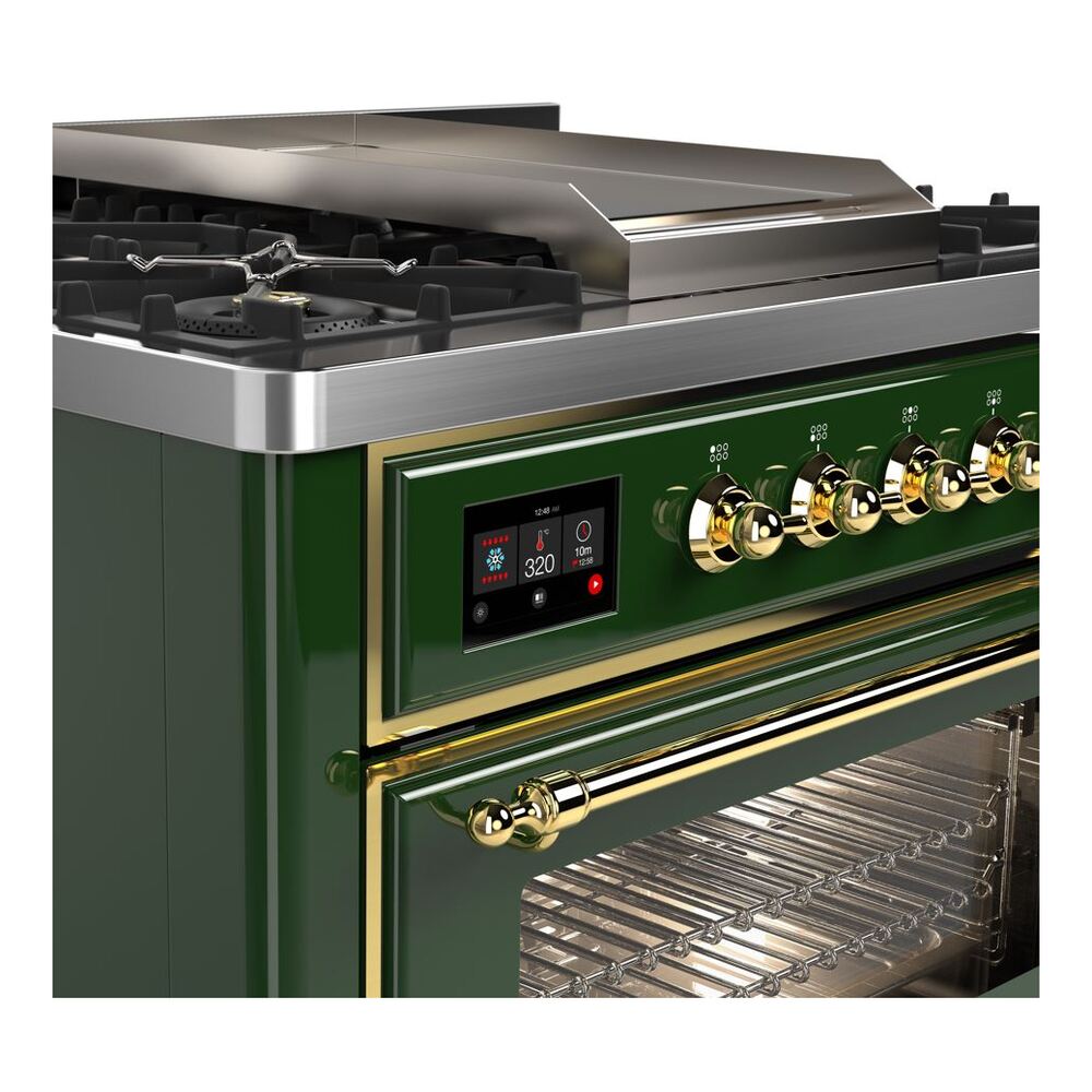 ILVE UM09F Majestic II 36 inch Dual Fuel Range with 6 Burners, Griddle