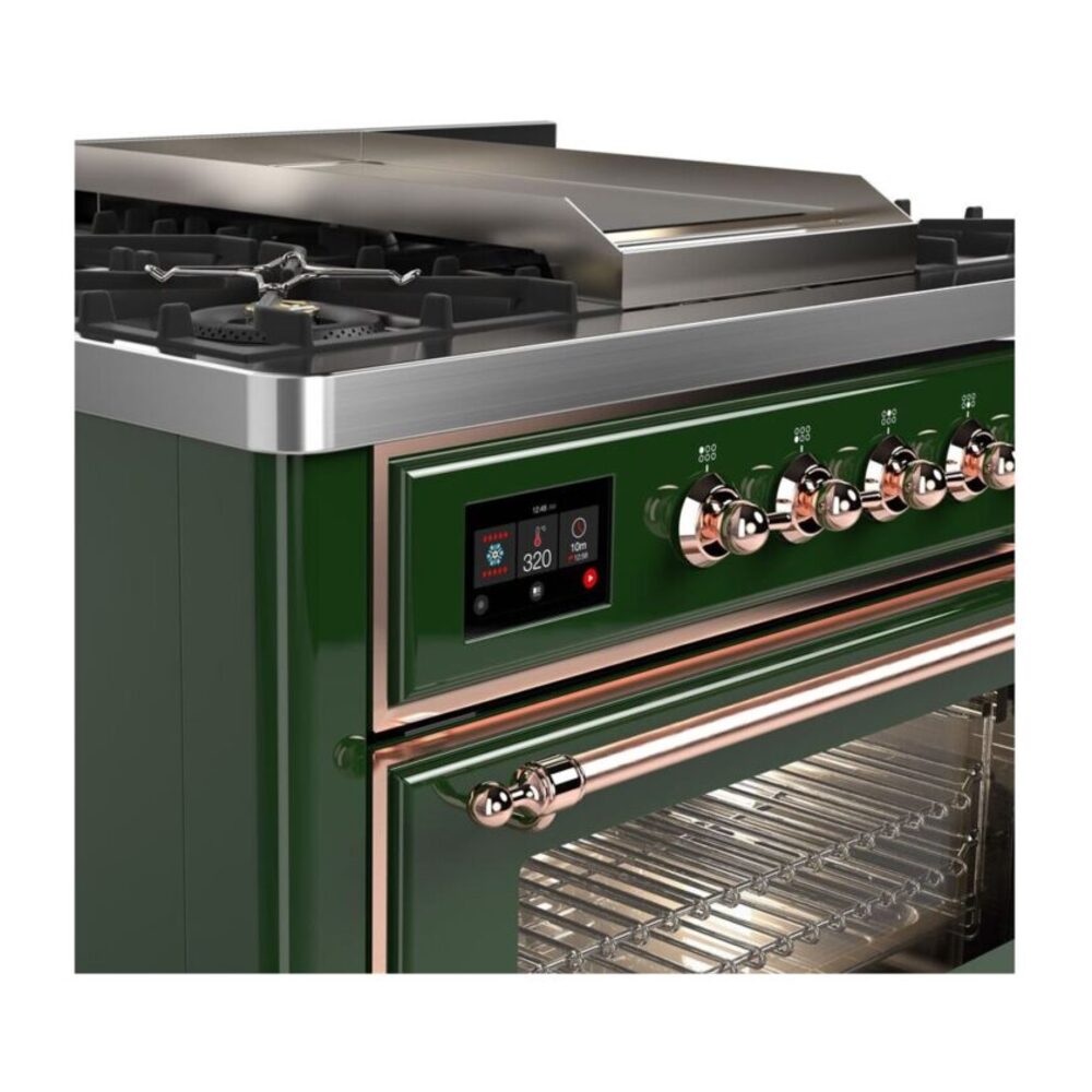 ILVE UM09F Majestic II 36 inch Dual Fuel Range with 6 Burners, Griddle