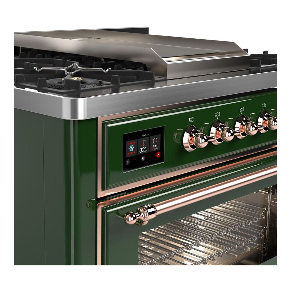 ILVE UM09F Majestic II 36 inch Dual Fuel Range with 6 Burners, Griddle