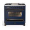 ILVE UM09F Majestic II 36 inch Dual Fuel Range with 6 Burners, Griddle