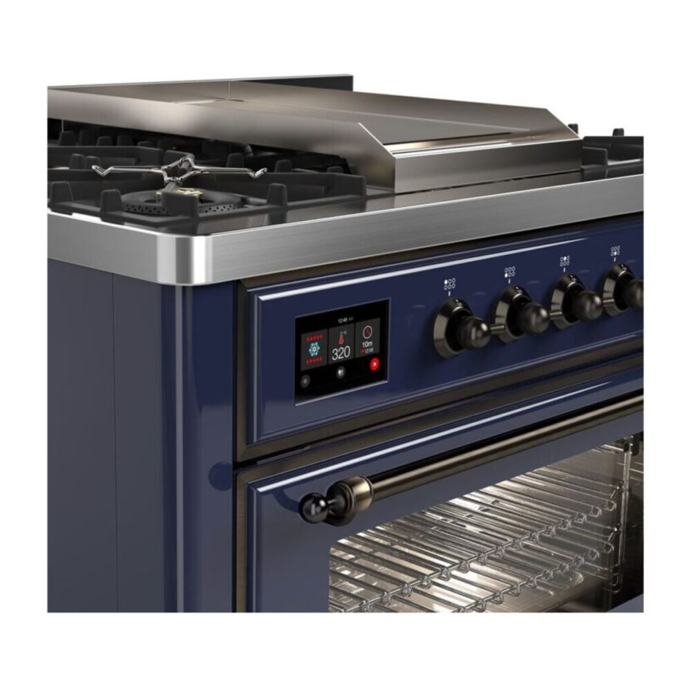 ILVE UM09F Majestic II 36 inch Dual Fuel Range with 6 Burners, Griddle