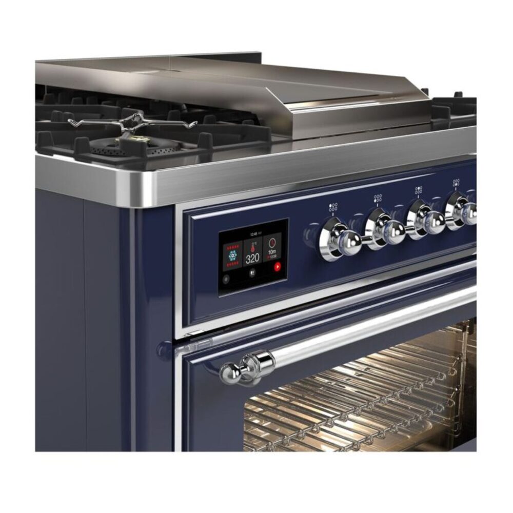 ILVE UM09F Majestic II 36 inch Dual Fuel Range with 6 Burners, Griddle