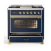 ILVE UM09F Majestic II 36 inch Dual Fuel Range with 6 Burners, Griddle