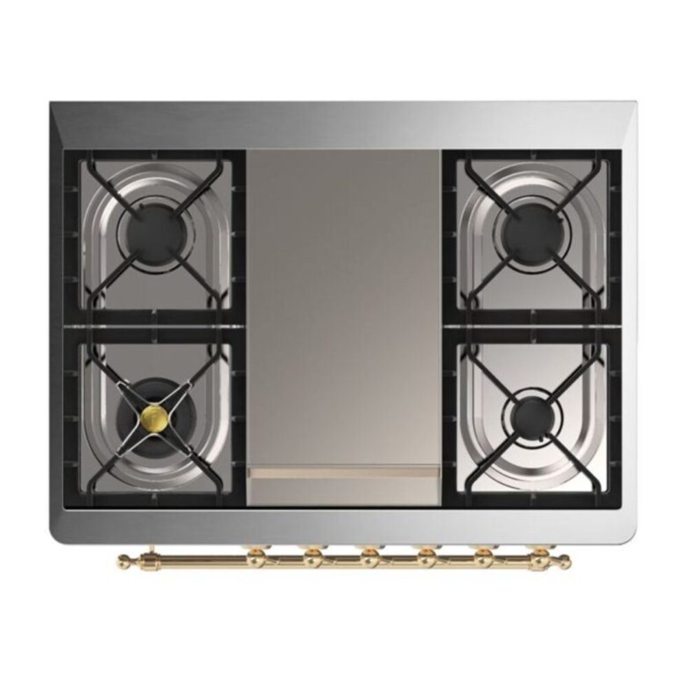 ILVE UM09F Majestic II 36 inch Dual Fuel Range with 6 Burners, Griddle
