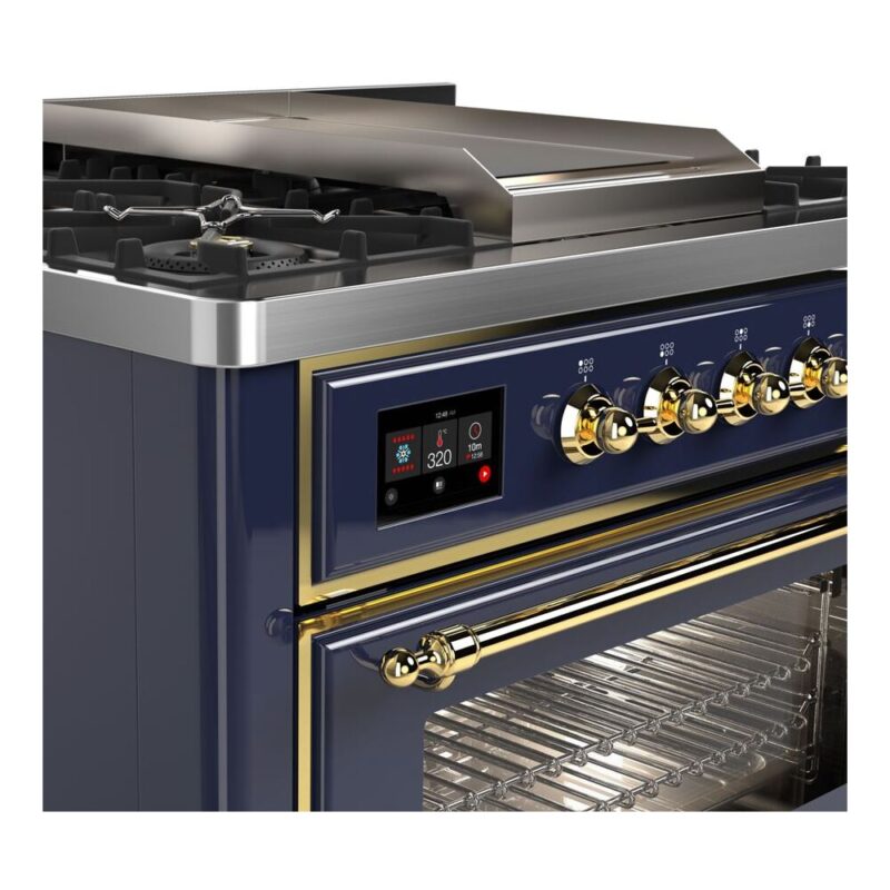 ILVE UM09F Majestic II 36 inch Dual Fuel Range with 6 Burners, Griddle