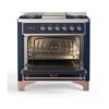 ILVE UM09F Majestic II 36 inch Dual Fuel Range with 6 Burners, Griddle