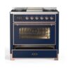 ILVE UM09F Majestic II 36 inch Dual Fuel Range with 6 Burners, Griddle