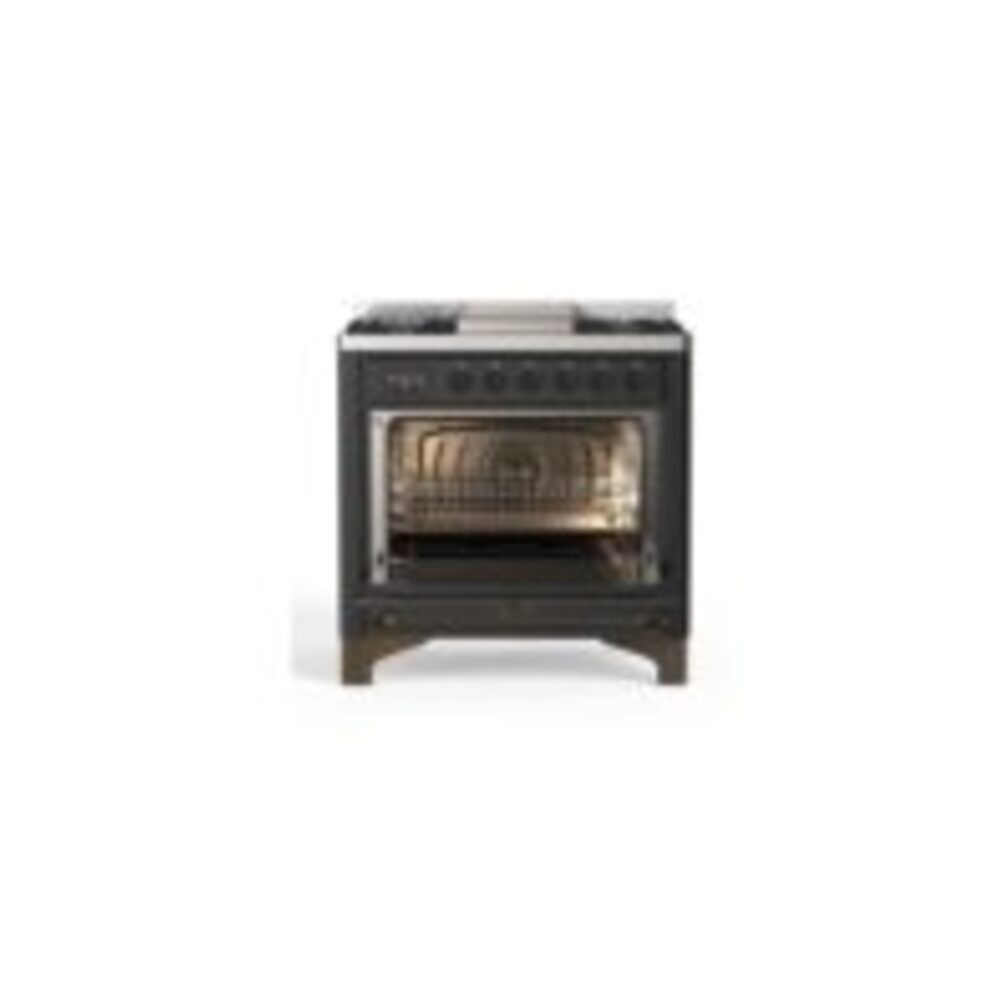 ILVE UM09F Majestic II 36 inch Dual Fuel Range with 6 Burners, Griddle