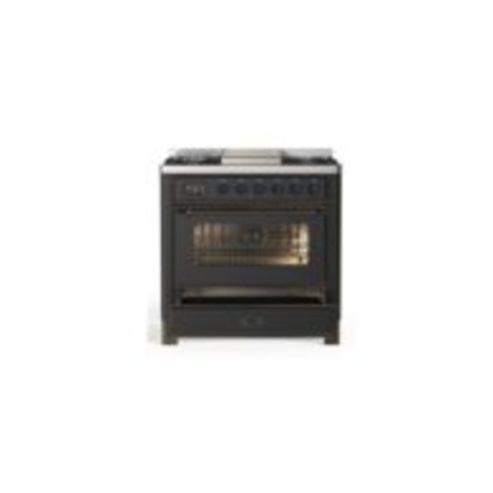 ILVE UM09F Majestic II 36 inch Dual Fuel Range with 6 Burners, Griddle