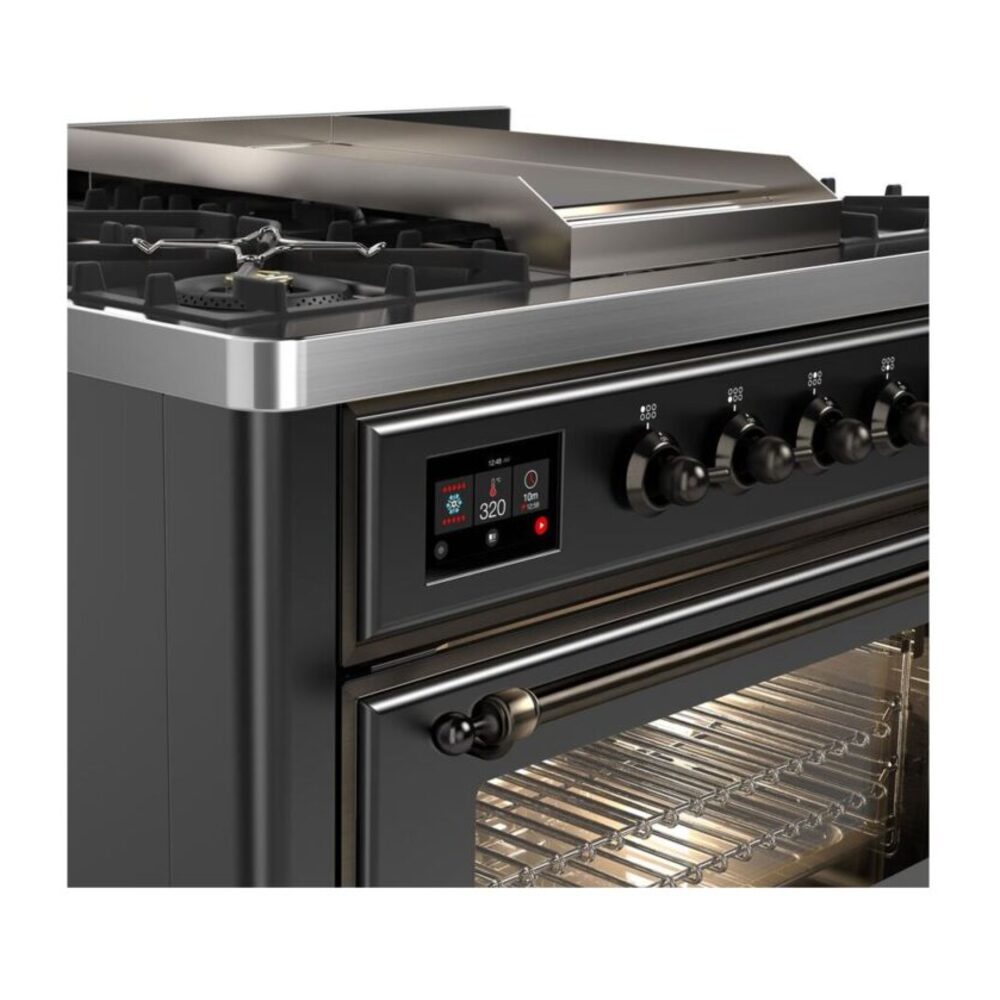 ILVE UM09F Majestic II 36 inch Dual Fuel Range with 6 Burners, Griddle