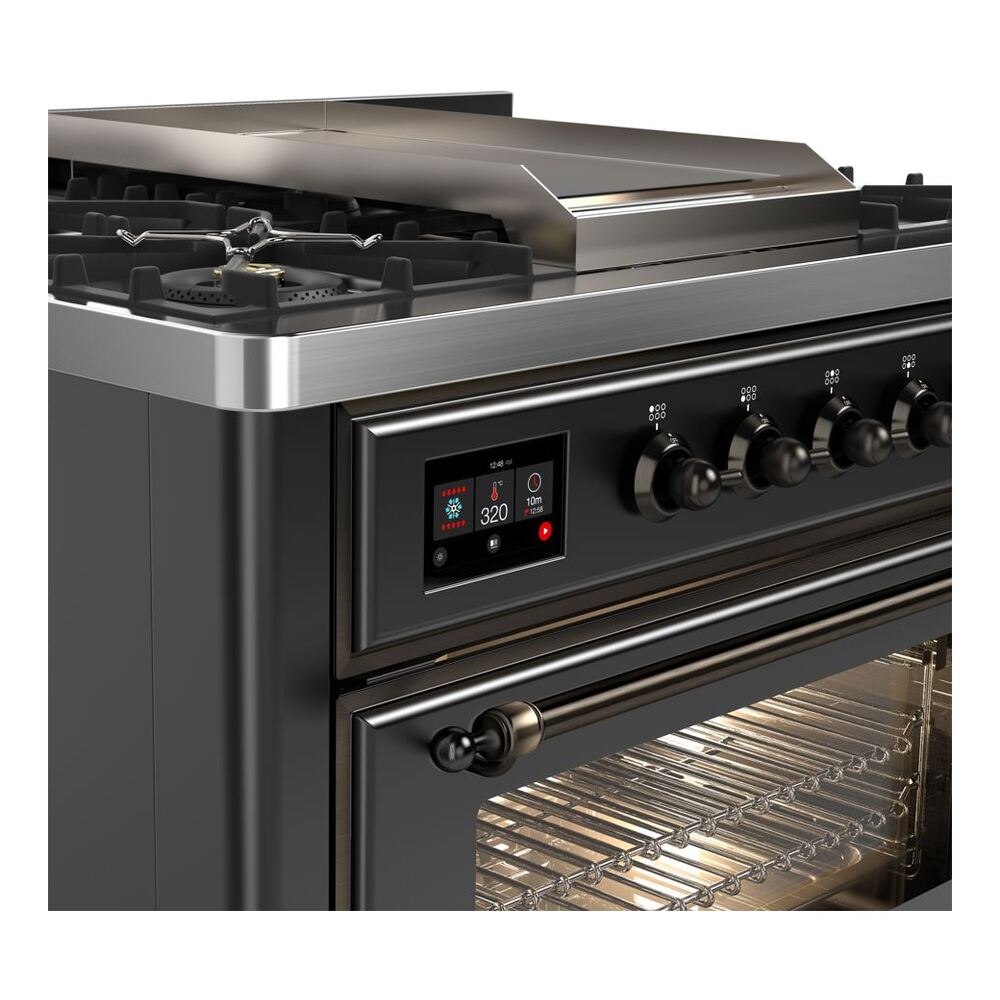 ILVE UM09F Majestic II 36 inch Dual Fuel Range with 6 Burners, Griddle