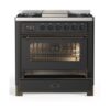 ILVE UM09F Majestic II 36 inch Dual Fuel Range with 6 Burners, Griddle