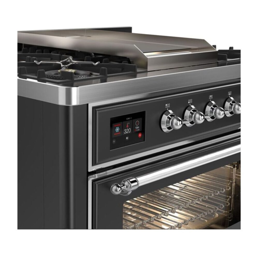ILVE UM09F Majestic II 36 inch Dual Fuel Range with 6 Burners, Griddle