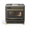 ILVE UM09F Majestic II 36 inch Dual Fuel Range with 6 Burners, Griddle