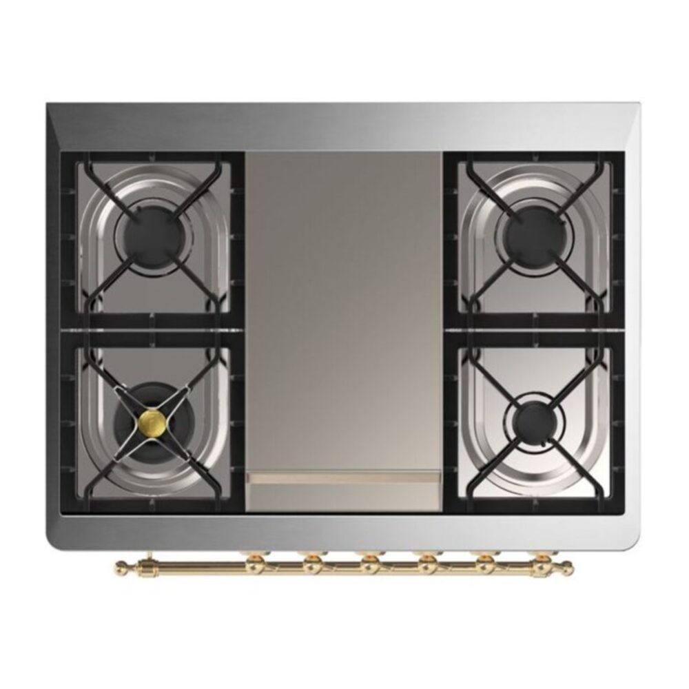 ILVE UM09F Majestic II 36 inch Dual Fuel Range with 6 Burners, Griddle