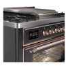 ILVE UM09F Majestic II 36 inch Dual Fuel Range with 6 Burners, Griddle