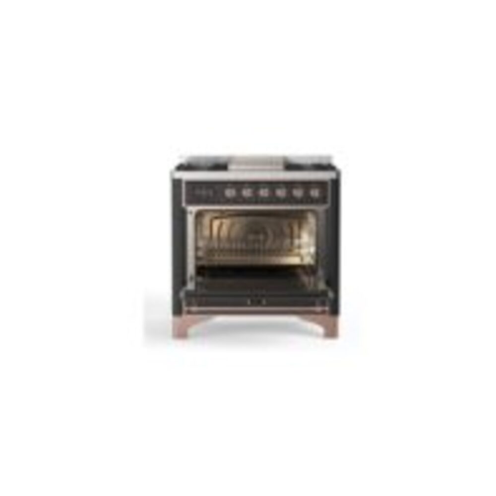 ILVE UM09F Majestic II 36 inch Dual Fuel Range with 6 Burners, Griddle