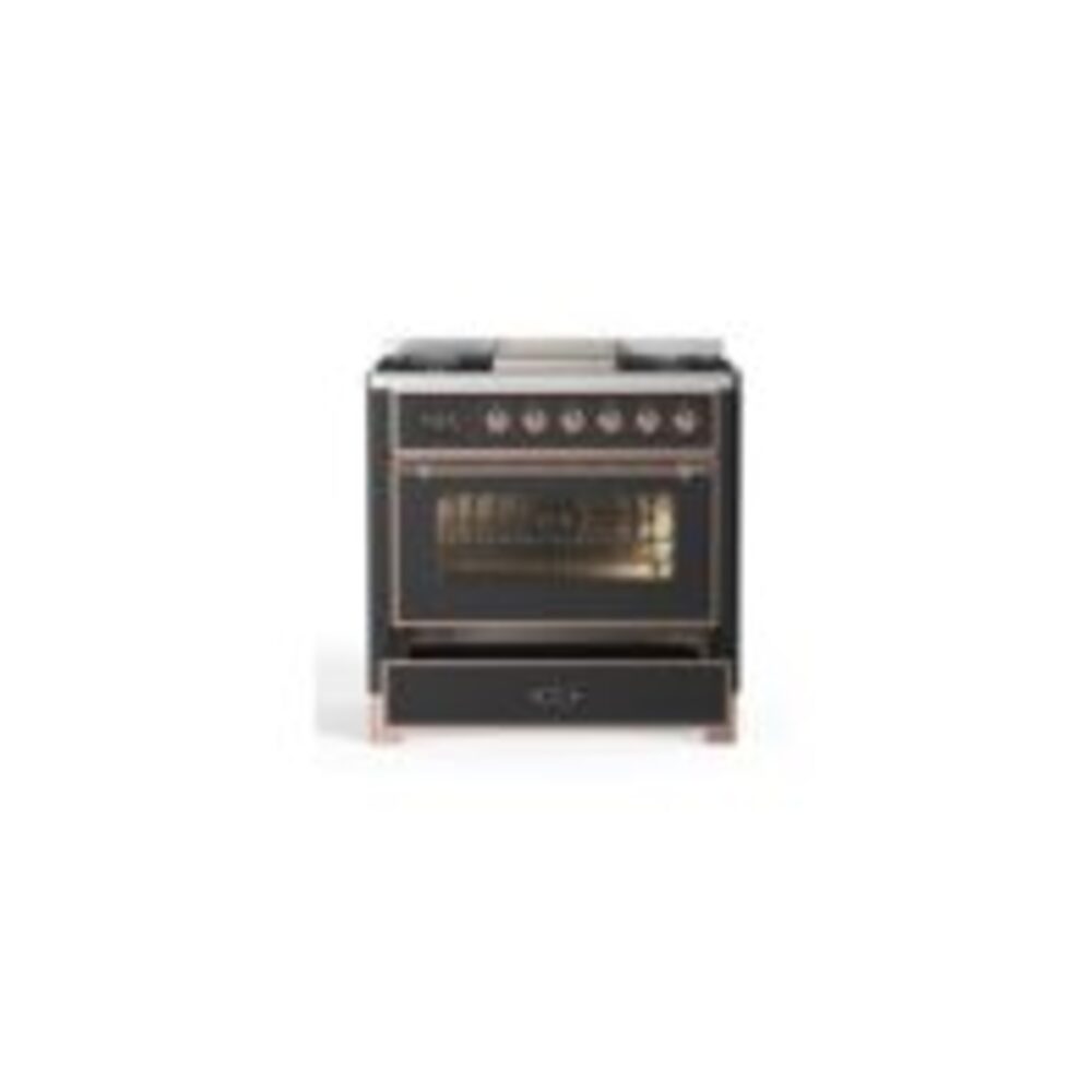 ILVE UM09F Majestic II 36 inch Dual Fuel Range with 6 Burners, Griddle