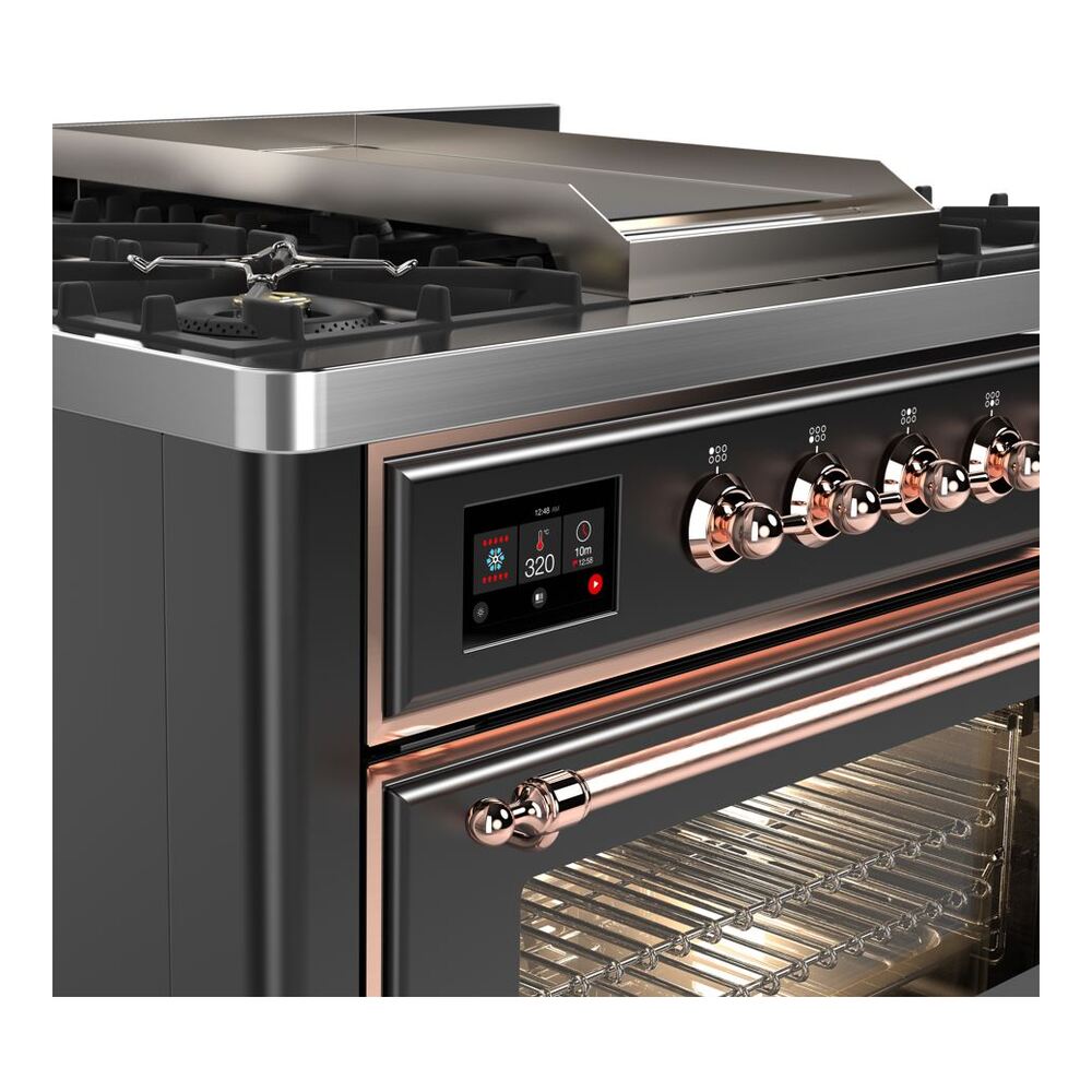 ILVE UM09F Majestic II 36 inch Dual Fuel Range with 6 Burners, Griddle