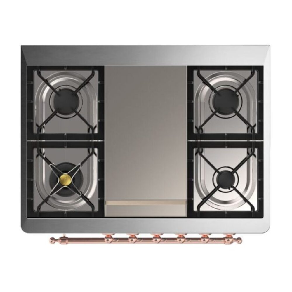 ILVE UM09F Majestic II 36 inch Dual Fuel Range with 6 Burners, Griddle