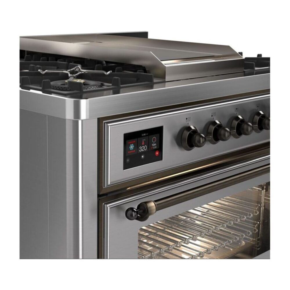 ILVE UM09F Majestic II 36 inch Dual Fuel Range with 6 Burners, Griddle