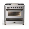 ILVE UM09F Majestic II 36 inch Dual Fuel Range with 6 Burners, Griddle