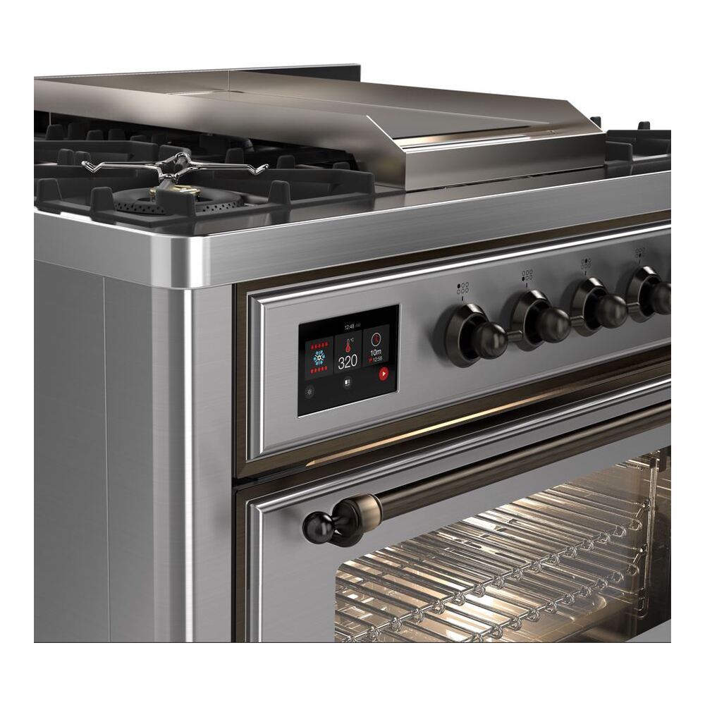 ILVE UM09F Majestic II 36 inch Dual Fuel Range with 6 Burners, Griddle