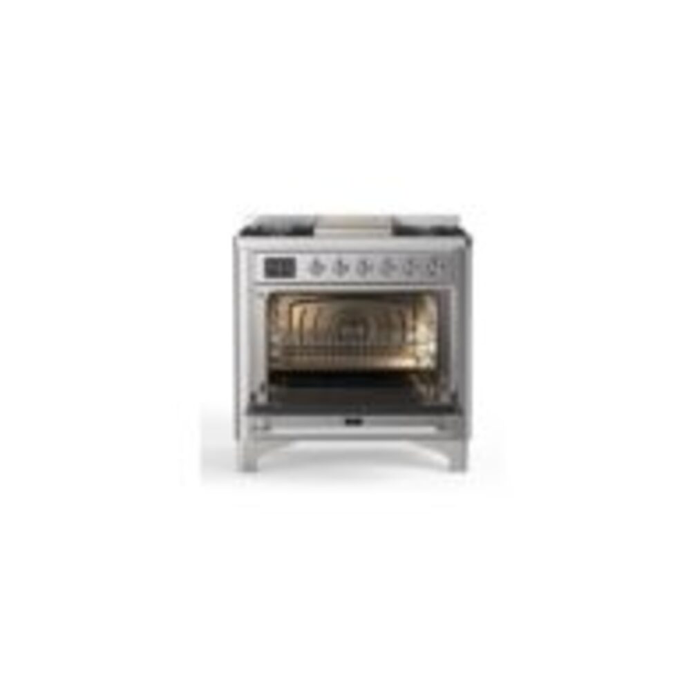 ILVE UM09F Majestic II 36 inch Dual Fuel Range with 6 Burners, Griddle
