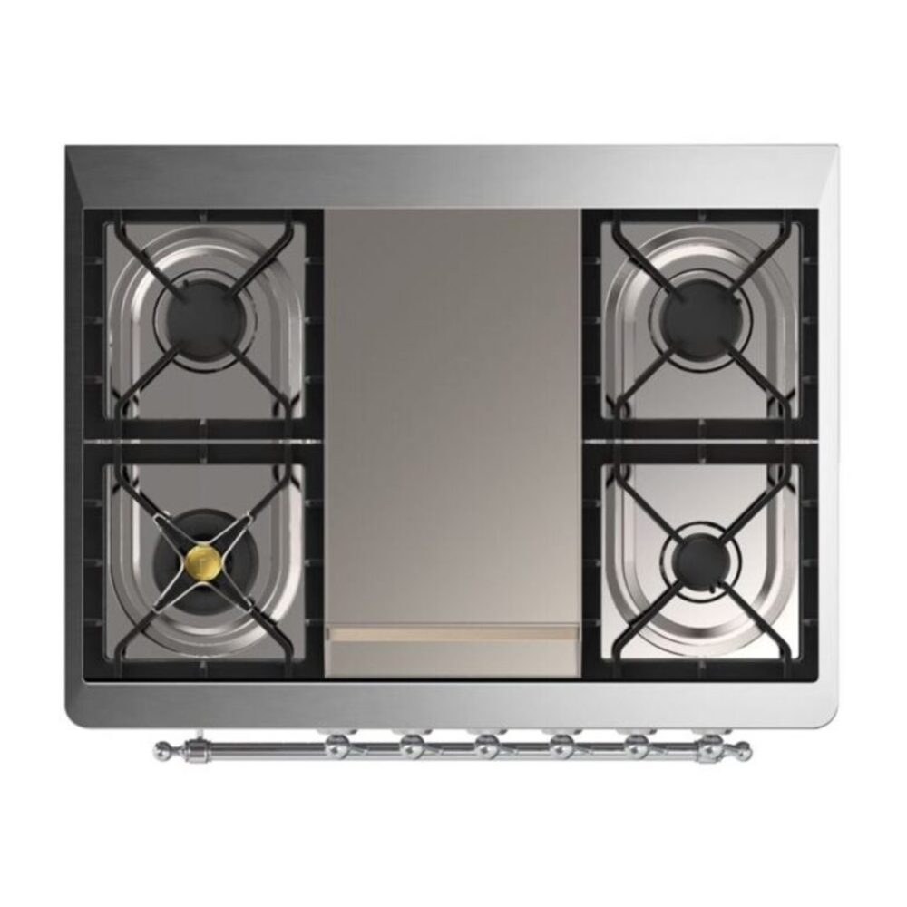ILVE UM09F Majestic II 36 inch Dual Fuel Range with 6 Burners, Griddle