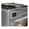 ILVE UM09F Majestic II 36 inch Dual Fuel Range with 6 Burners, Griddle