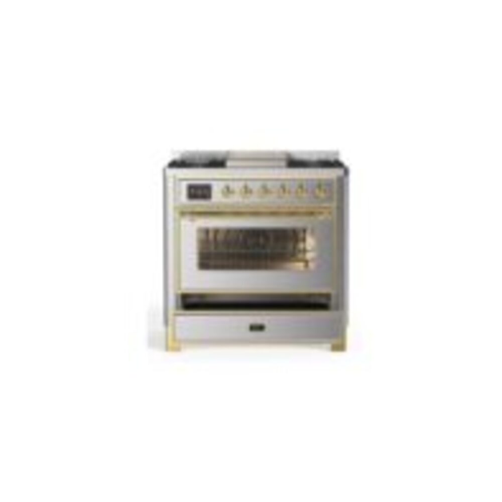 ILVE UM09F Majestic II 36 inch Dual Fuel Range with 6 Burners, Griddle