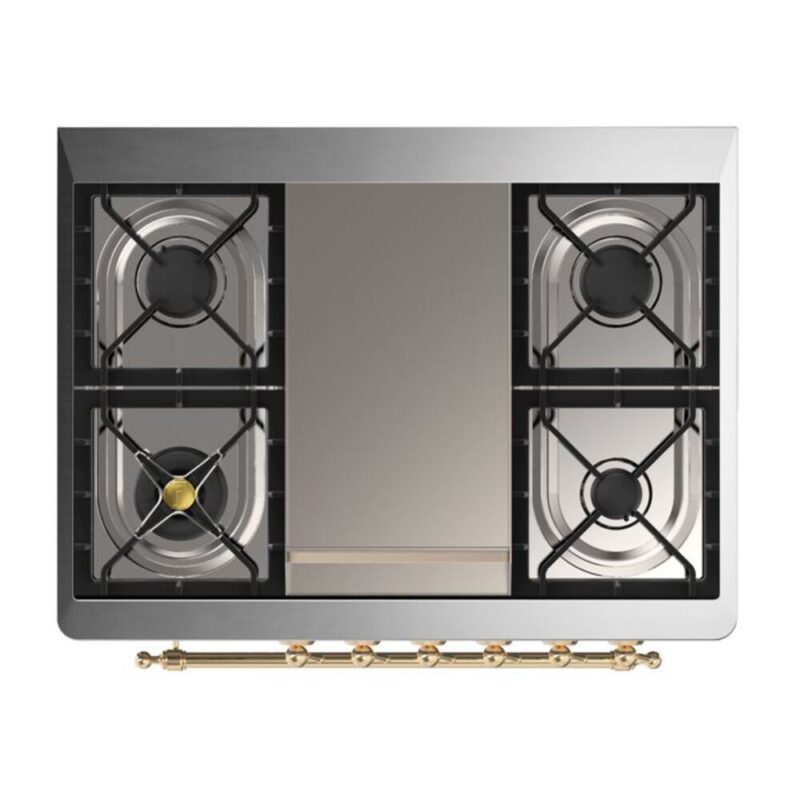 ILVE UM09F Majestic II 36 inch Dual Fuel Range with 6 Burners, Griddle