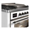 ILVE UM09F Majestic II 36 inch Dual Fuel Range with 6 Burners, Griddle