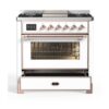 ILVE UM09F Majestic II 36 inch Dual Fuel Range with 6 Burners, Griddle