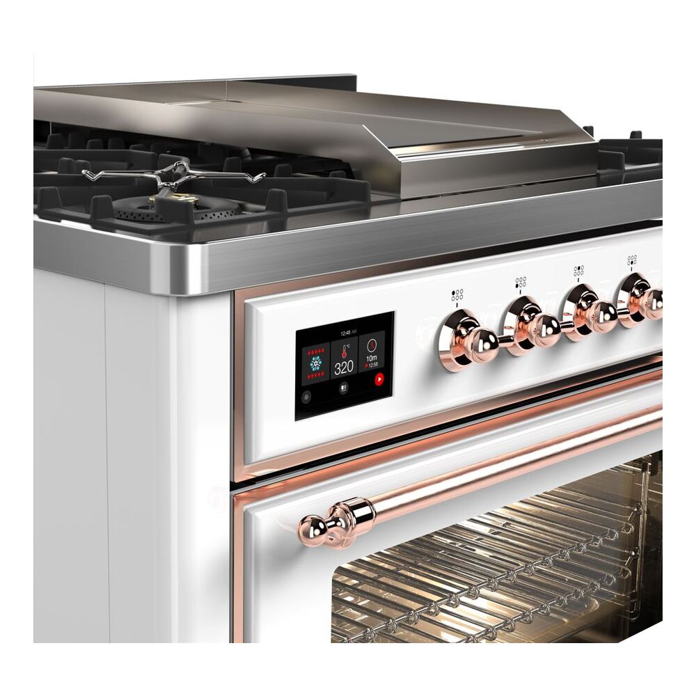 ILVE UM09F Majestic II 36 inch Dual Fuel Range with 6 Burners, Griddle