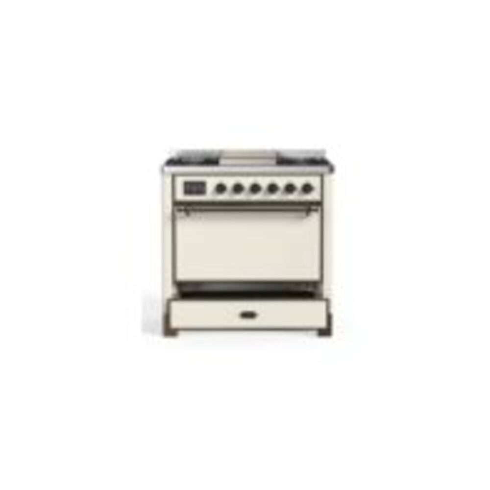 ILVE UM09F Majestic II 36 inch Dual Fuel Range with 6 Burners, Griddle